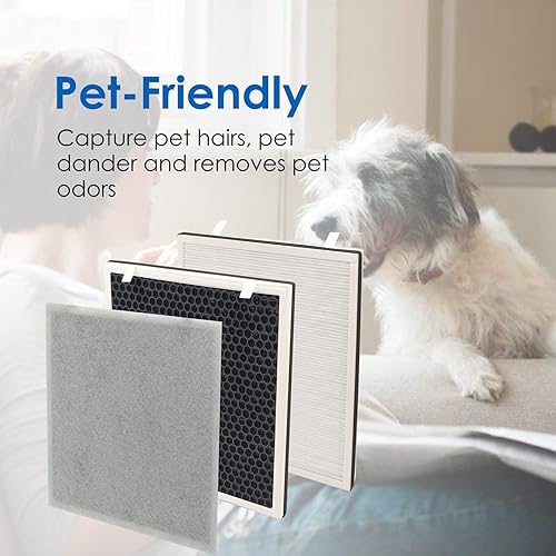 Miniatura 4 de Flintar Filtro de repuesto Vital 100, compatible con purificador de aire Levoit Vital 100, número de pieza Vital 100-RF, paquete de 2