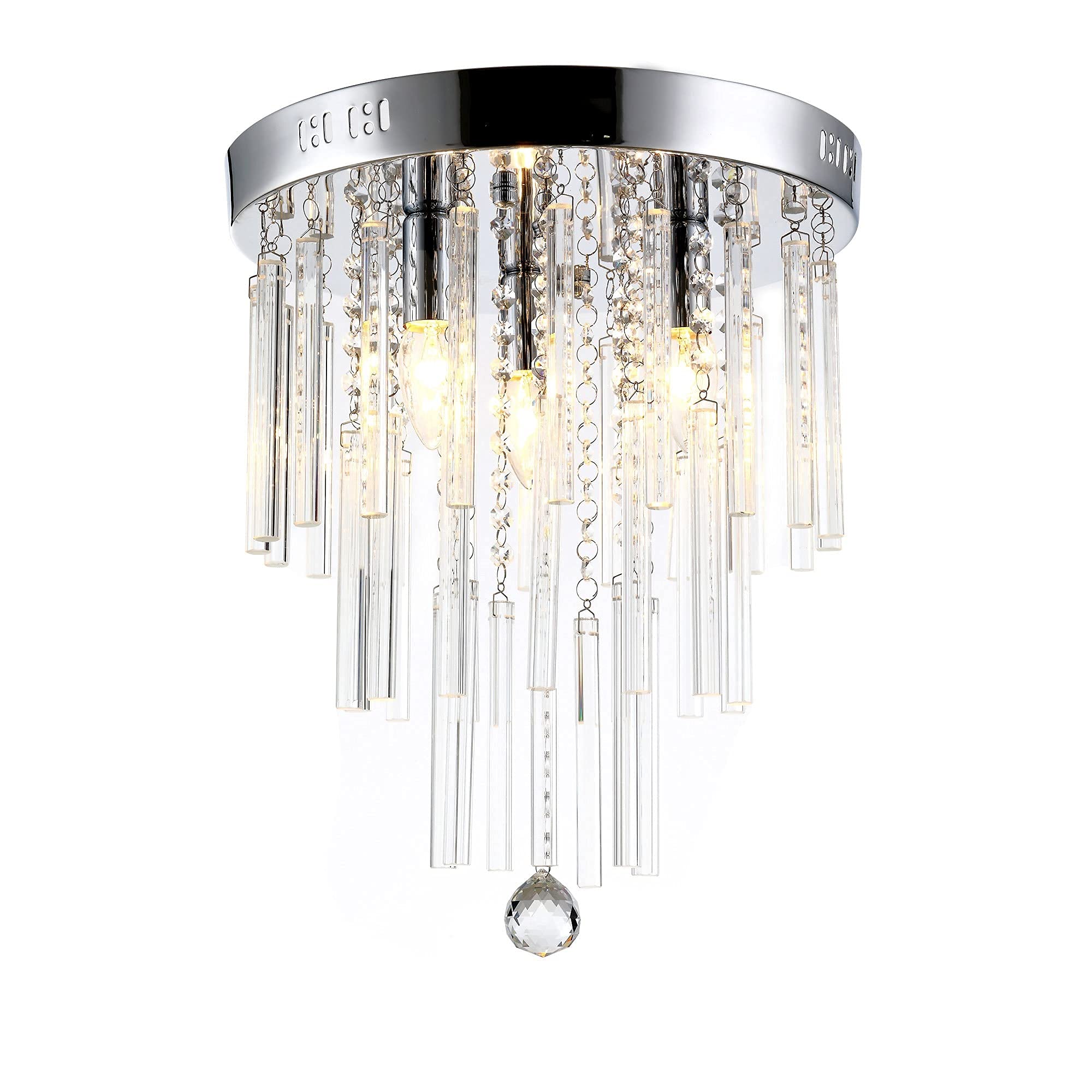 Lustres plafonniers en cristal pour éclairage d'allée et salon chic