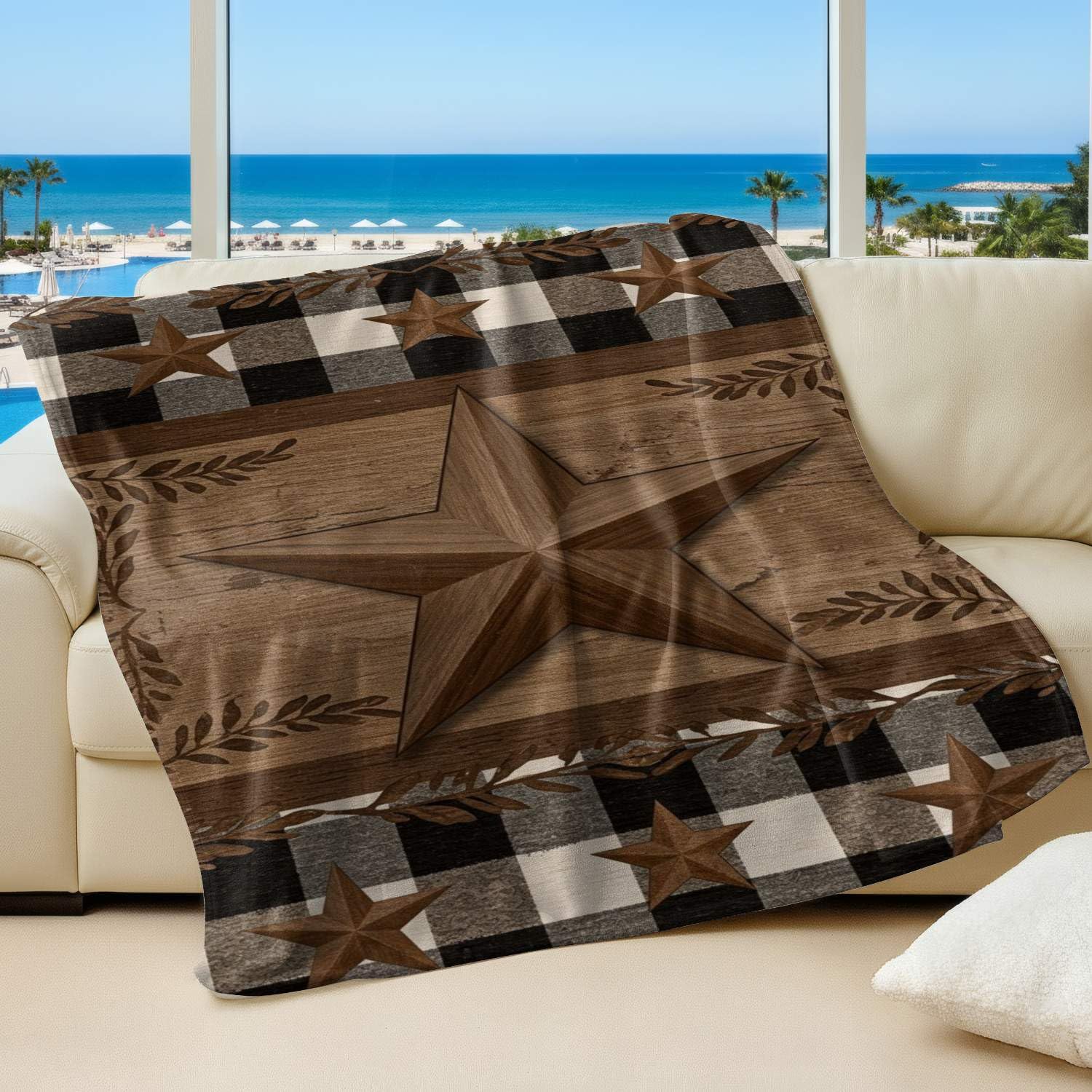 Couverture flanelle vintage 150x200cm pour éliminer le froid du lit