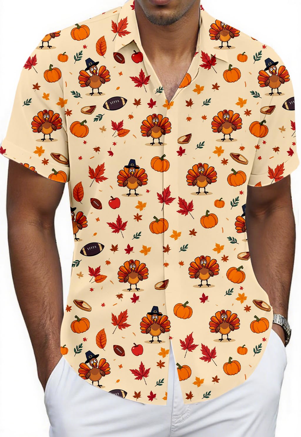 Tewmeu Funny Thanksgiving Shirts for Men