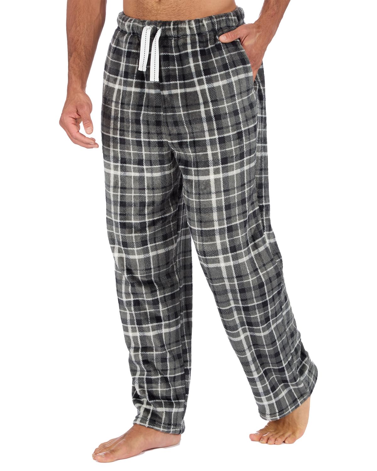 Undercover Mens Fleece Lounge Pants 31B2158 Black Check XL