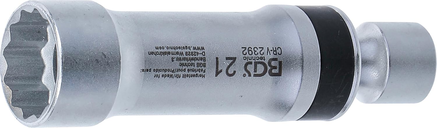 BGS 2392 | Spark Plug Socket, 12-point, with Retaining Spring | 10 mm (3/8") Drive | 21 mm