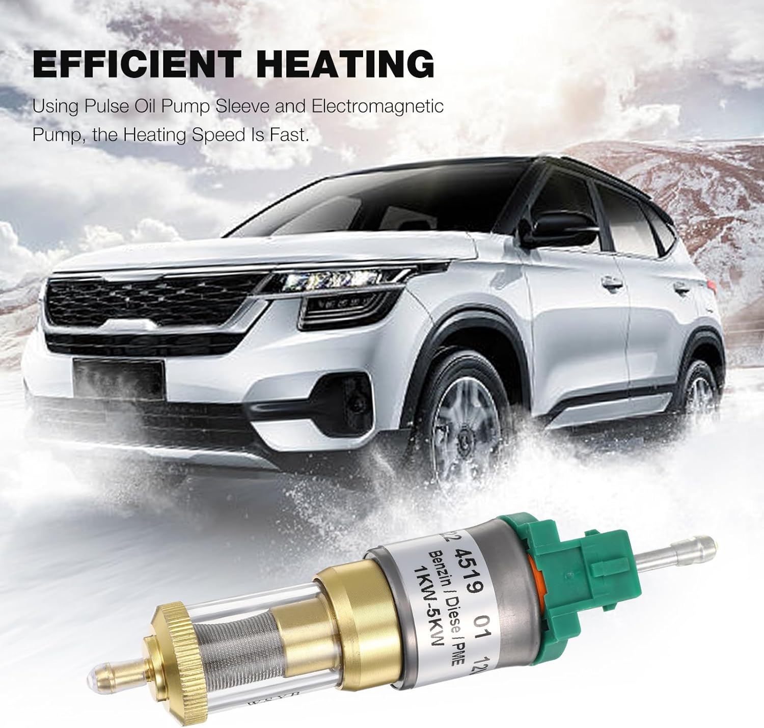 Parking Heater Oil Pump Set 12v Accessories Cars Fuel Dosing Abs Electric Gas Supply - (Color: As Shown)