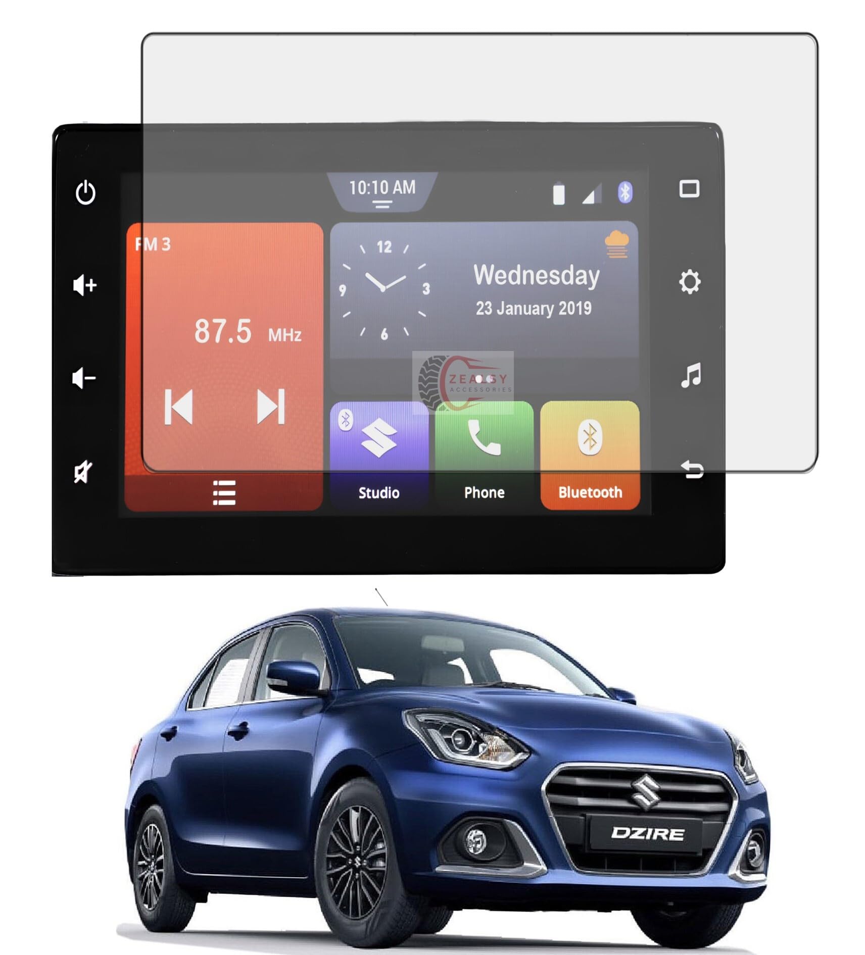Zealsy Compatible For MARUTI SUZUKI SWIFT DZIRE ZXI 7 Inch Infotainment System Touch Screen Guard Protector Accessories - Clear (Swift Dzire) (B0CQRV29HV) Amazon Price History, Amazon Price Tracker