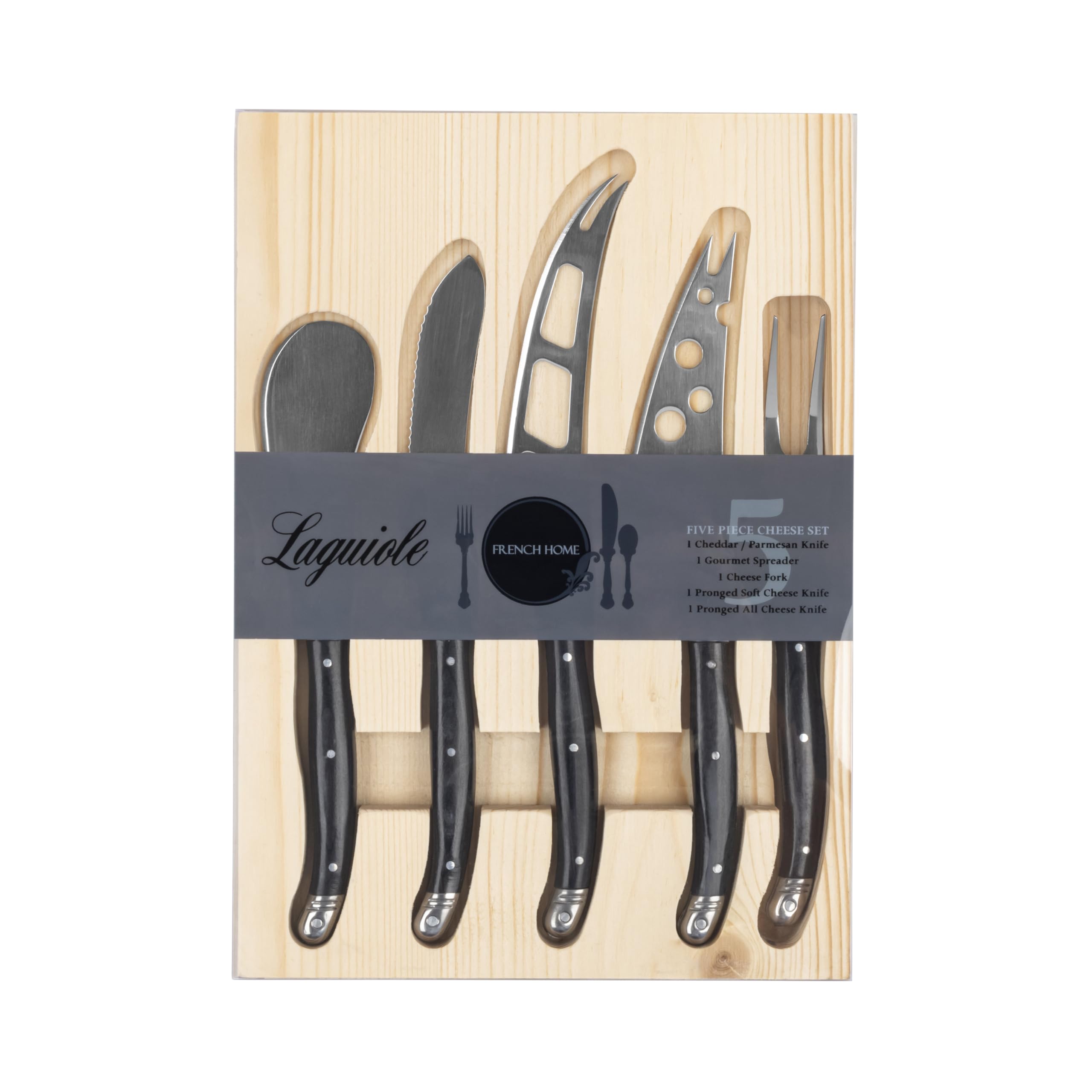 Amazon.com: French Home Laguiole 5-Piece Artisan Cheese Knife Set