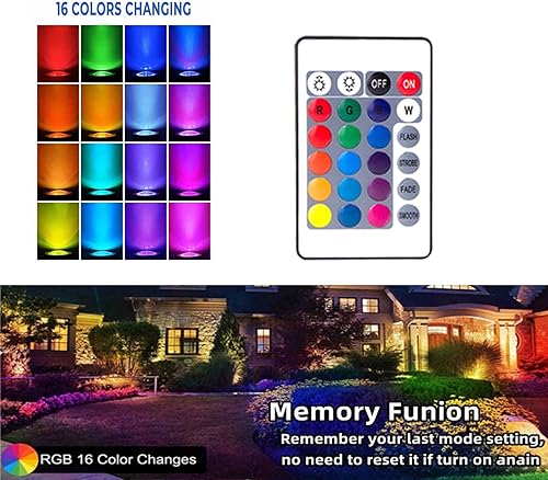 Miniatura 2 de Focos de paisaje de Halloween, IP65 impermeables de millones de colores, carcasa de metal, luz RGB para exteriores, aplicación y control remoto,