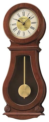 Reloj de pared Seiko Circular & Clásico con péndulo y tañido