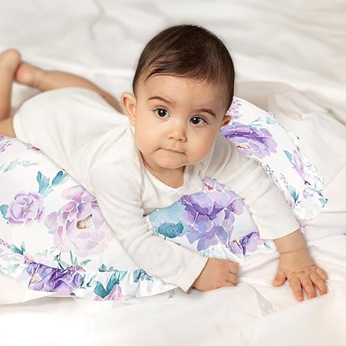 Miniatura 8 de Funda de almohada de lactancia, funda extraíble para almohadas de lactancia, ultra suave y transpirable, funda de almohada de alimentación con