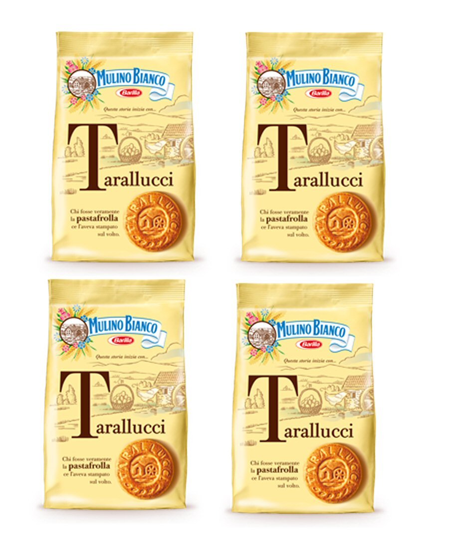 Mulino Bianco: "Tarallucci" Biscuits made with fresh eggs 14.1 Ounce (400g) Pack of 4 [ Italian Import ]