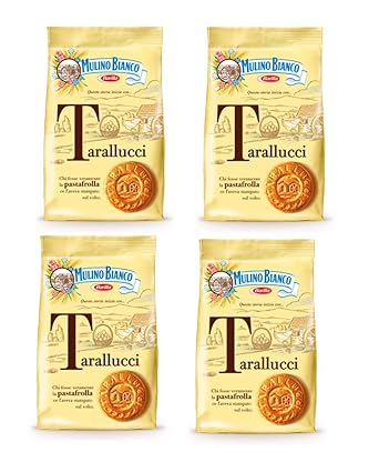 Mulino Bianco "Tarallucci" Biscuits made with fresh eggs 14.1 Ounce 400g Pack of 4 [ Italian Import ]