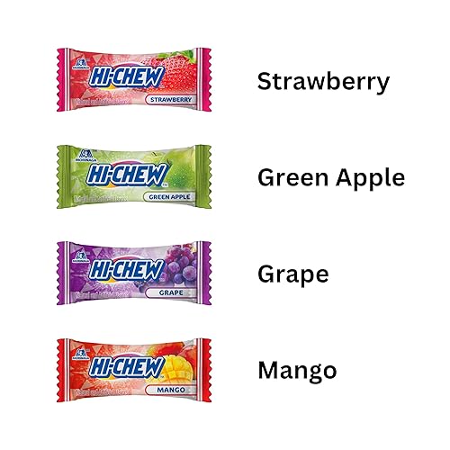 Miniatura 25 de HI-CHEW Mezcla variada a granel, más de 220 piezas, 4 bolsas de pie, combinaciones de frutas tropicales dulces y ácidos, dulces suaves y divertidos