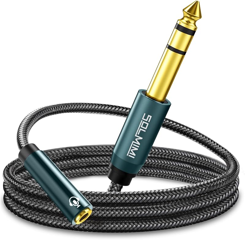 1/4 to 1/8 Headphone Adapter, 4 Feet 6.35mm Male to 3.5mm Female TRS Stereo Audio Jack Adapter Cable for Mixer Guitar Amp Piano Keyboard Amplifier Headphone Speaker (4Ft/1.2M)