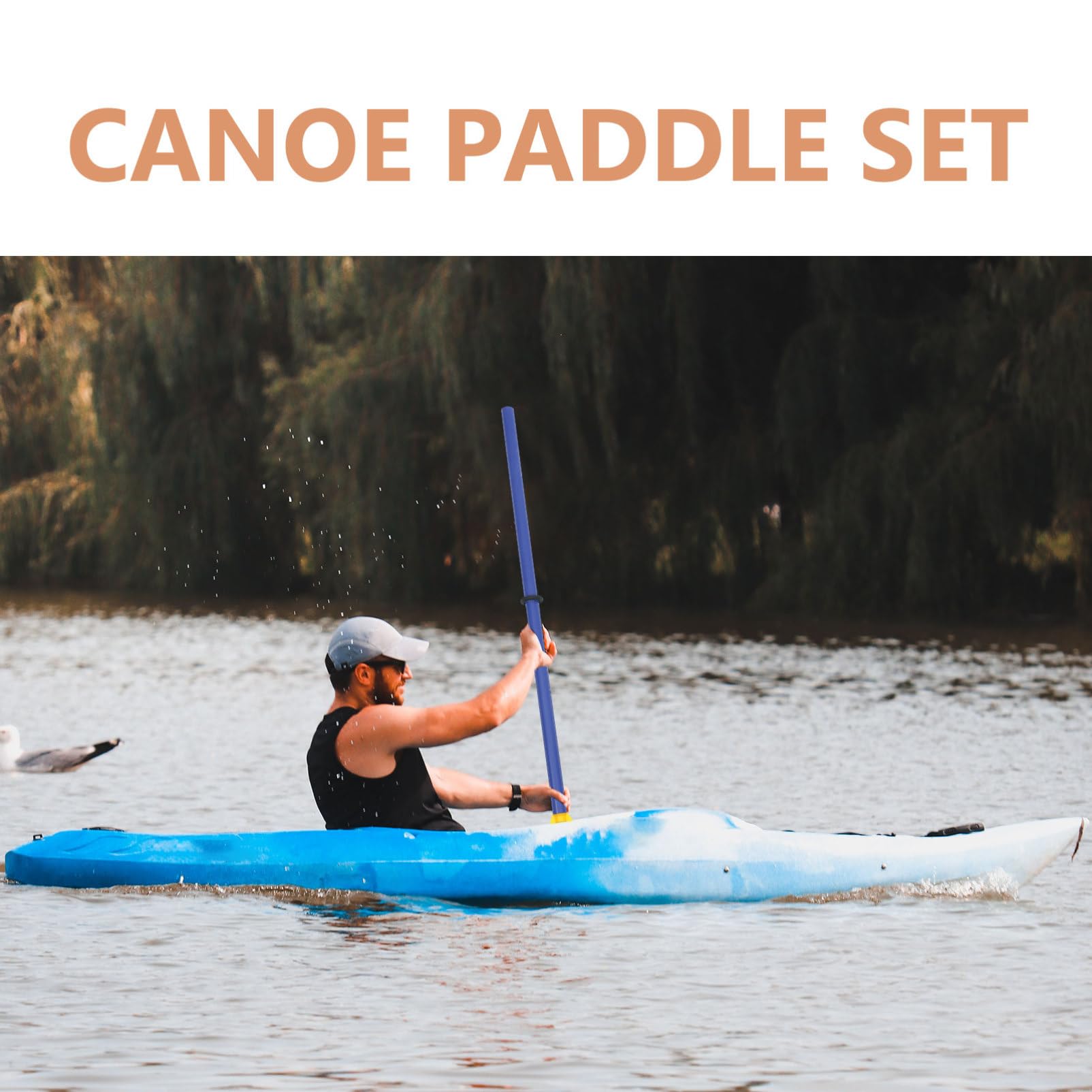 BESPORTBLE Coppia di Pagaie Pieghevoli da Kayak in Plastica ABS Staccabili | Impugnatura Antiscivolo, Superficie Antiscivolo, Leggere, Facili da Usare, per Fiume, Rafting e Canoa