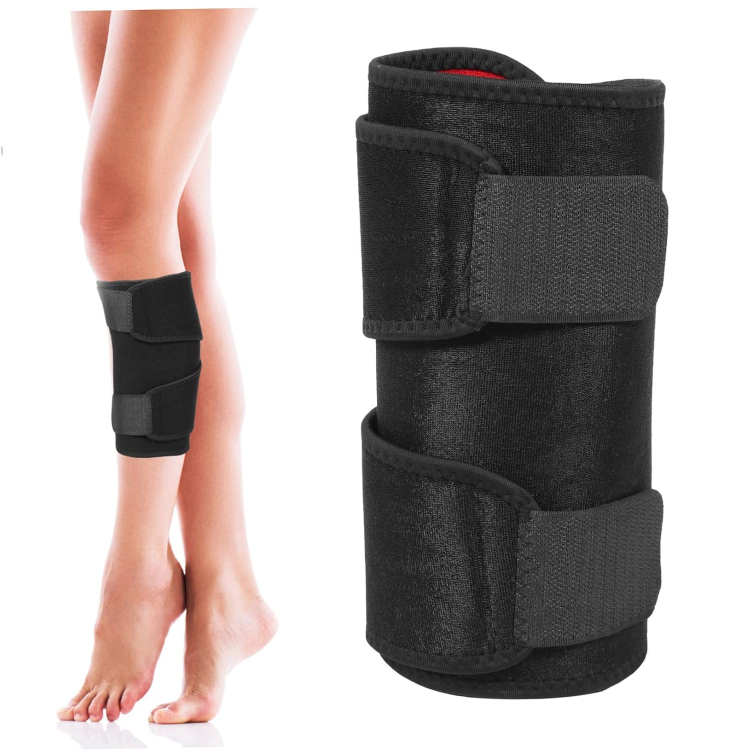 Generic Thigh Calf Support Elastic Sports Thigh Sleeve Leg Brace Thigh Pads Cycling Leg Support Guard Thigh Compression Sleeve Breathable Thigh Sleeve Football Basketball Thigh Sleeve, 68x24cm