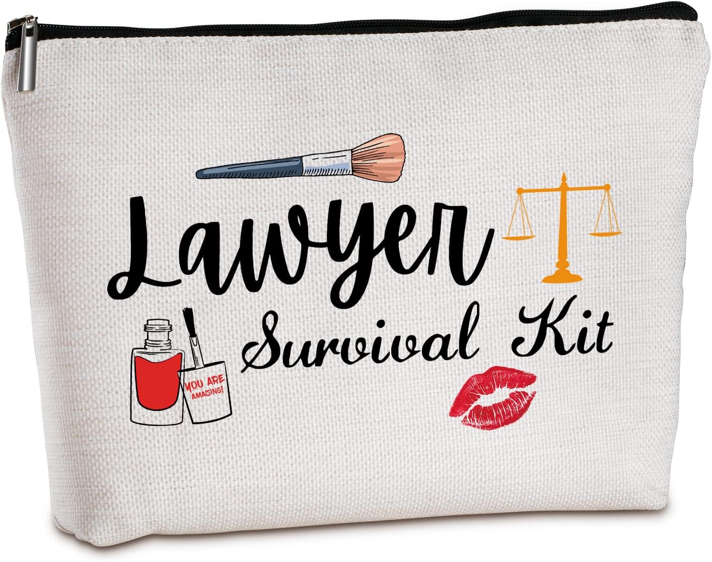 Lawyer Survival Kit Gifts for Women Zipper Travel Makeup