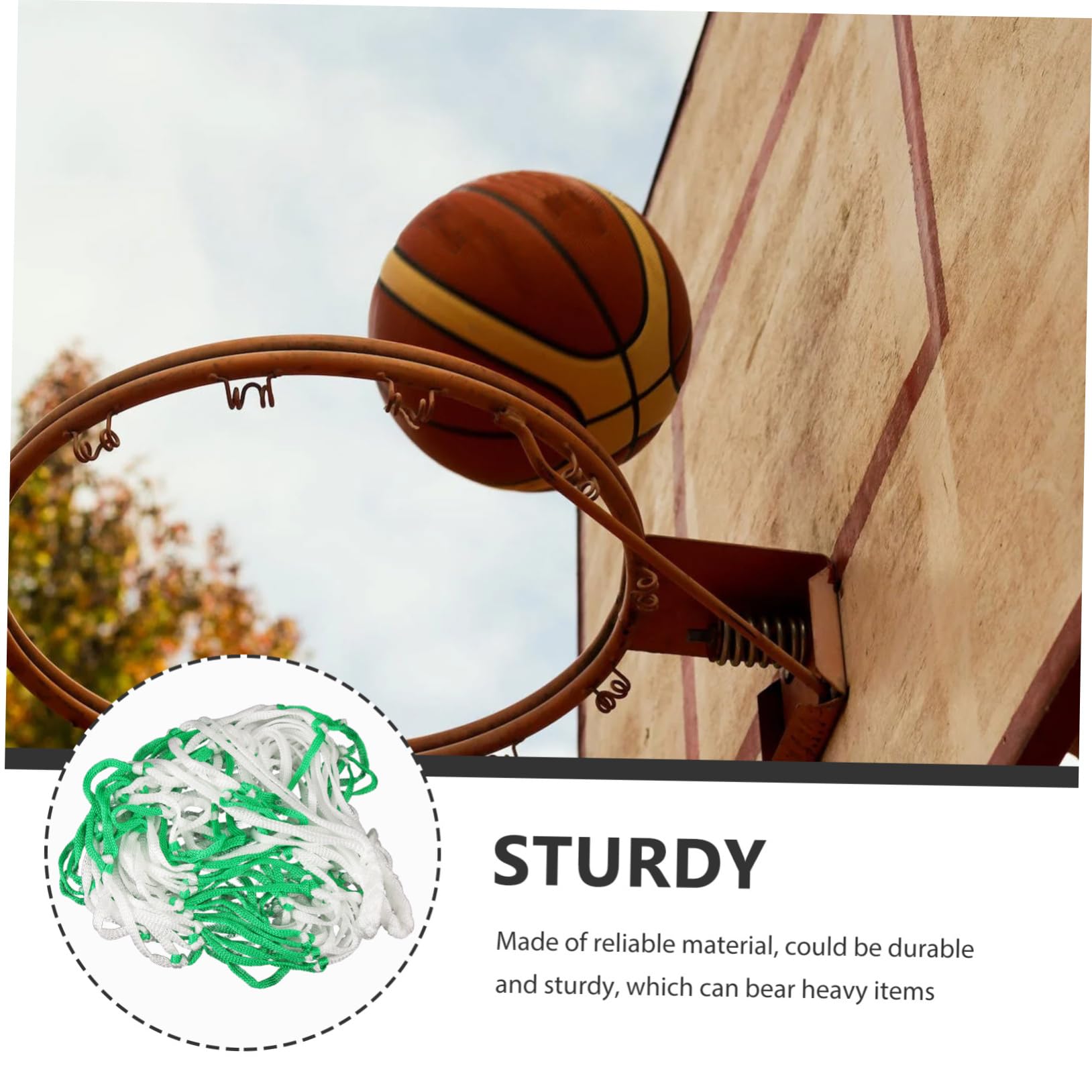 Abaodam Basketball Storage Net Bag Portable Sports Balls Carrier for Soccer Volleyball and Basketball Easy to Use and Store for Teams Schools and Outdoor Activities Holds