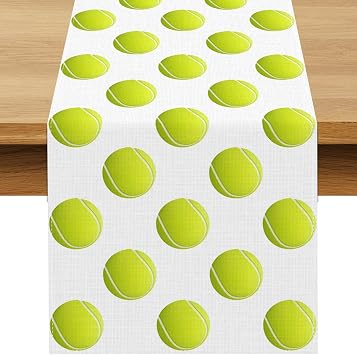 Tennis Party Decorations Tennis Table Runner Sport Balll Birthday Party Decor Game Day Baby Shower Dining Room Home Kitchen Table Decor