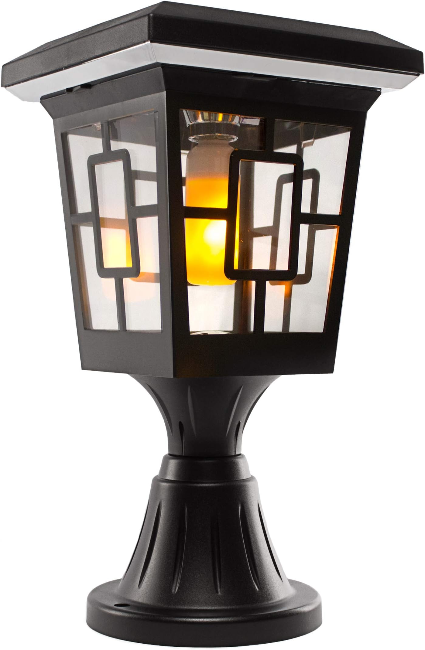 SOLAR BASICSSB-57B Luna- Flame Bulb Solar Accent Light: Stake, Pier and Wall Mounts, 1-Pack, Black