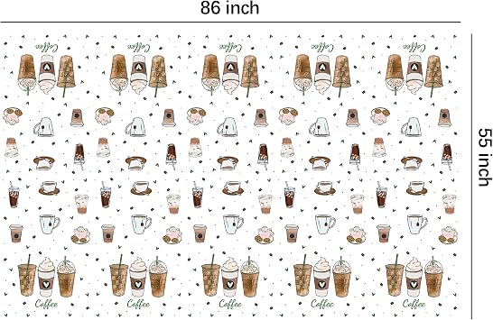 APOWBLS Coffee Party Decorations Tablecloth for Birthday Baby Shower 3 Pack