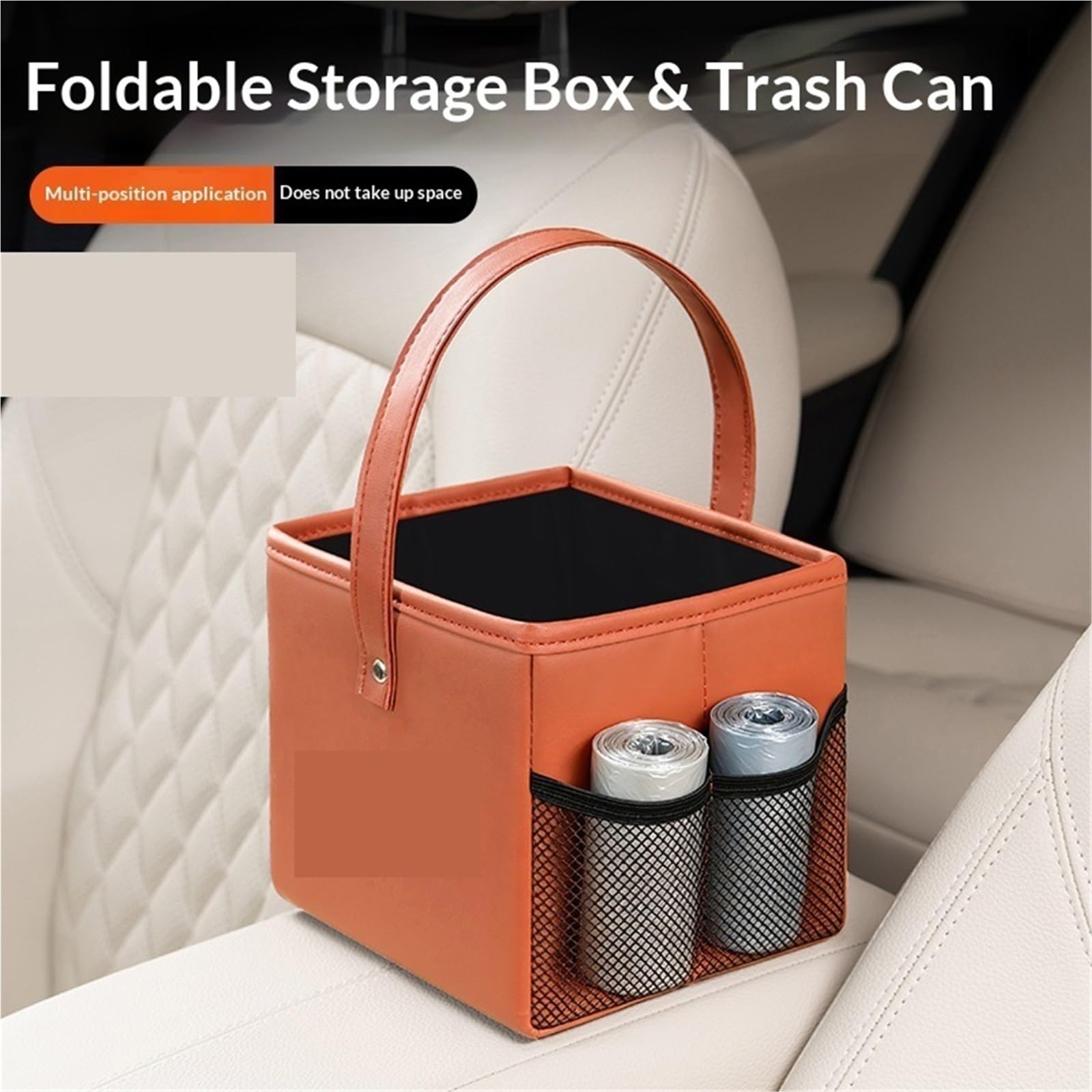 Bolsa de almacenamiento Interior cuero for maletero basura coche, accesorios for viajero Jetour para coche(Black)