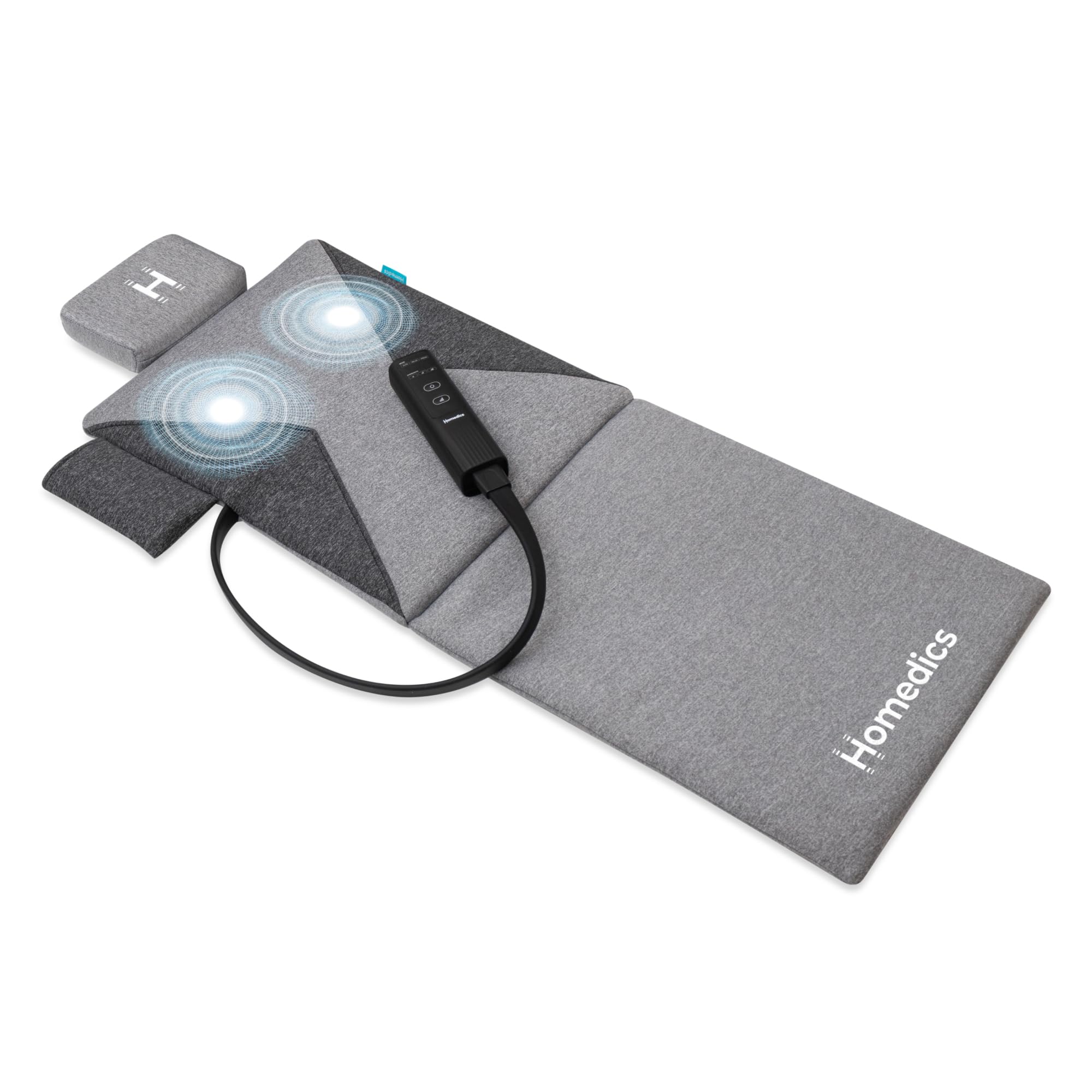 Homedics Stretch Mat - Full Body Stretching Mat with Adjustable Programs, Portable & Foldable Exercise Fitness Mats, Ideal for Home Gym, Yoga or Pilates - with Head Pillow for Enhanced Comfort