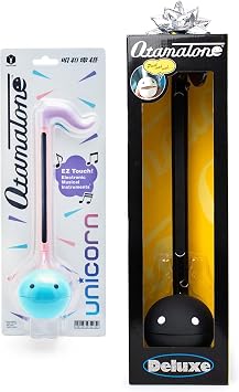 Otamatone Unicorn + Black Electronic Musical Instrument Portable Synthesizer Collectors Set Deluxe + Regular 2 Pc Set