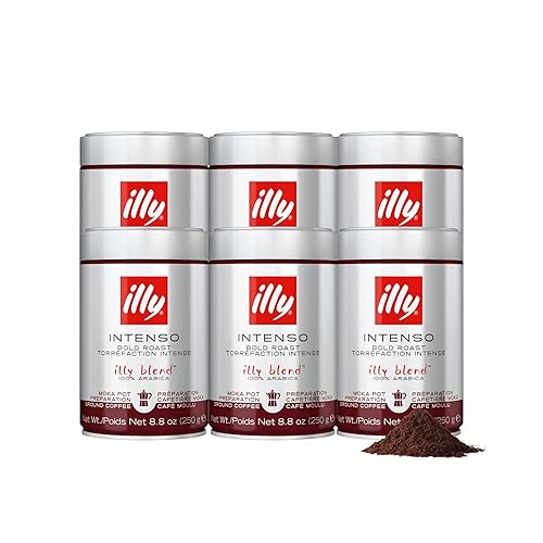 Miniatura 16 de illy Café expreso molido, tostado medio Classico, 100% arábica, café italiano de primera calidad, premolido para máquinas de espresso, 8.8 onzas