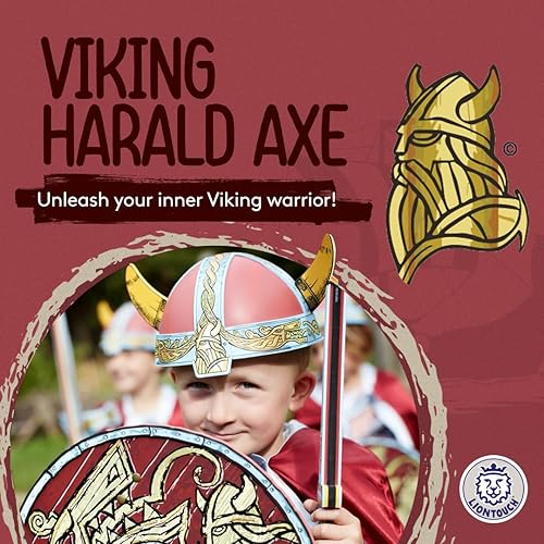 Miniatura 2 de Liontouch - Hacha vikinga  para niños mayores de 3 años  Juguete medieval de espuma de Chief Harald's para pequeños guerreros y juego de simulación