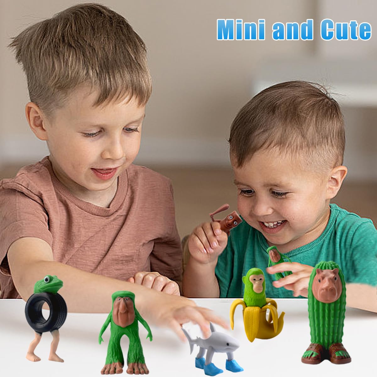 AMEHOAT Italian Brainrot Action Figures Set,8 Pcs Italian Brainrot Toys,Tung Tung Tung Sahur Figures,3D Collectible Figures Tralalero Tralala Desk Toy Gifts for Fans,Colleagues,Friends - Image 4
