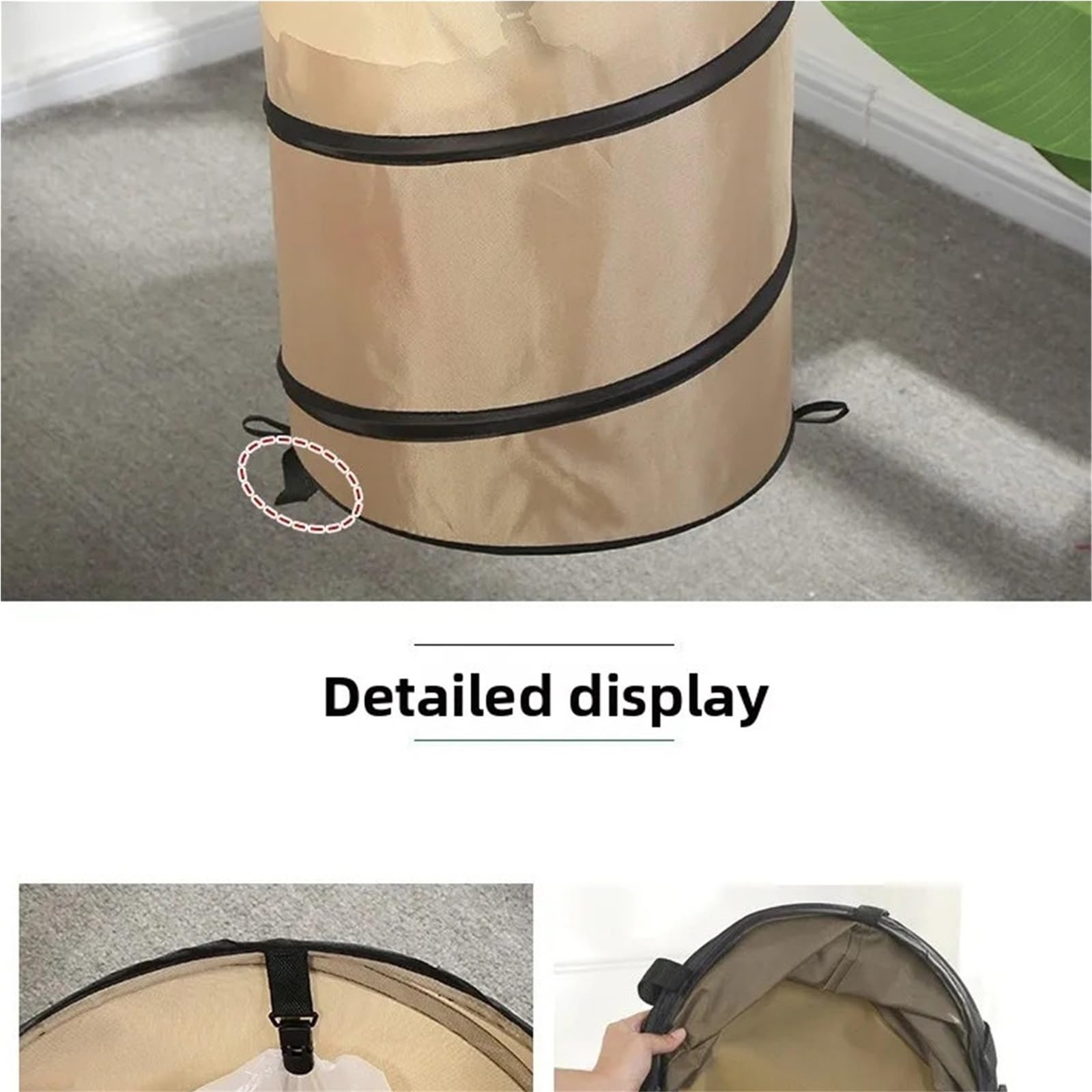 Bolsa para Residuos de Jardín Contenedor de basura plegable portátil for acampar