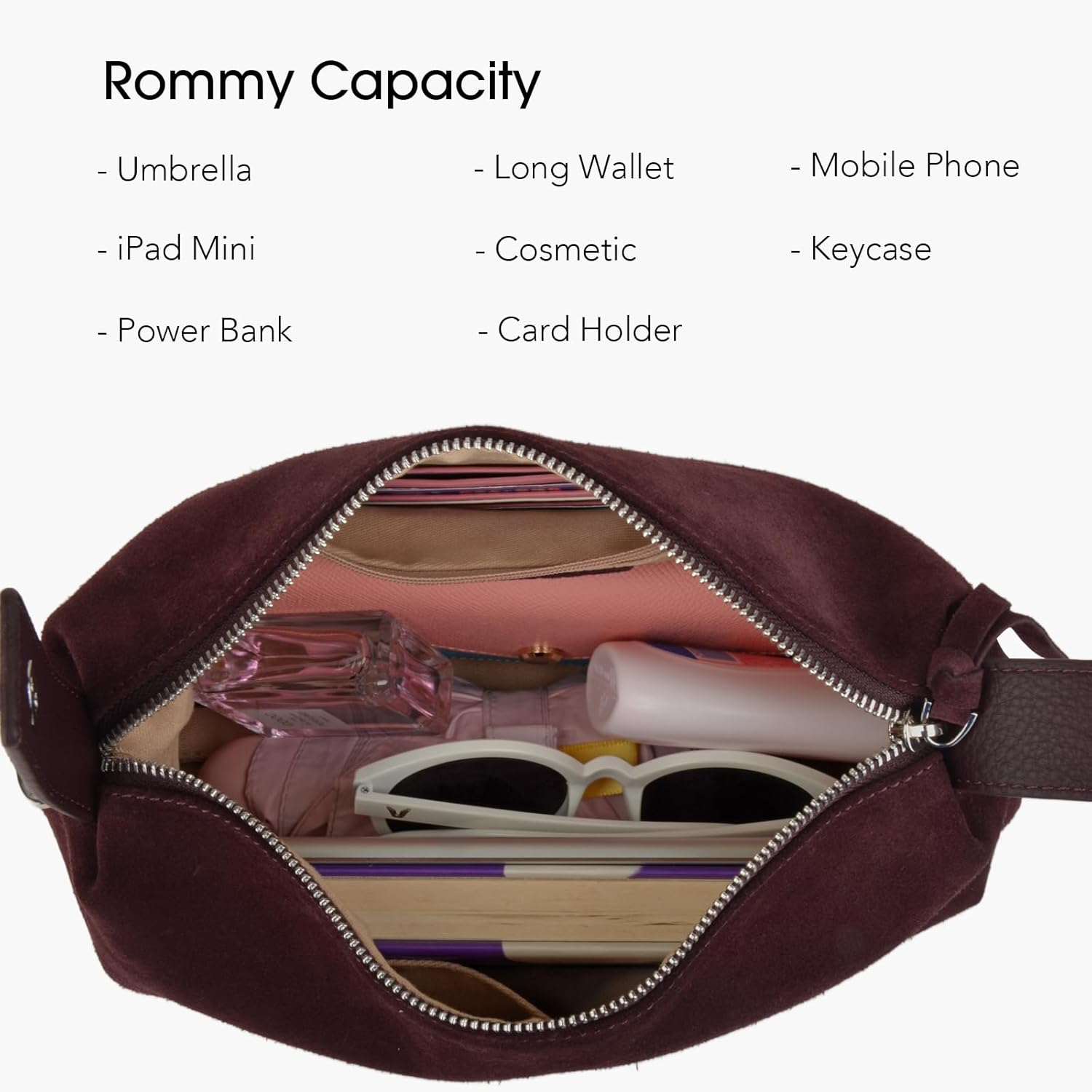 Premium Suede Leather Crossbody Bags for Women, Slouchy Suede Shoulder Bag with Adjustable Strap and Tote Handbag - Image 5