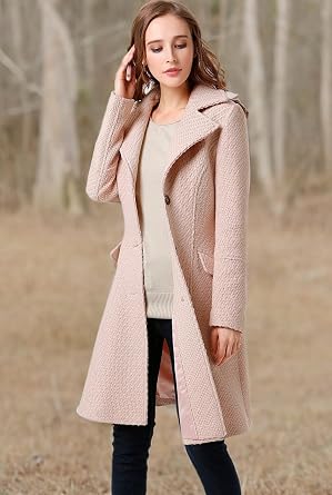BGSD Women Boucle Wool Blend Walking Coat
