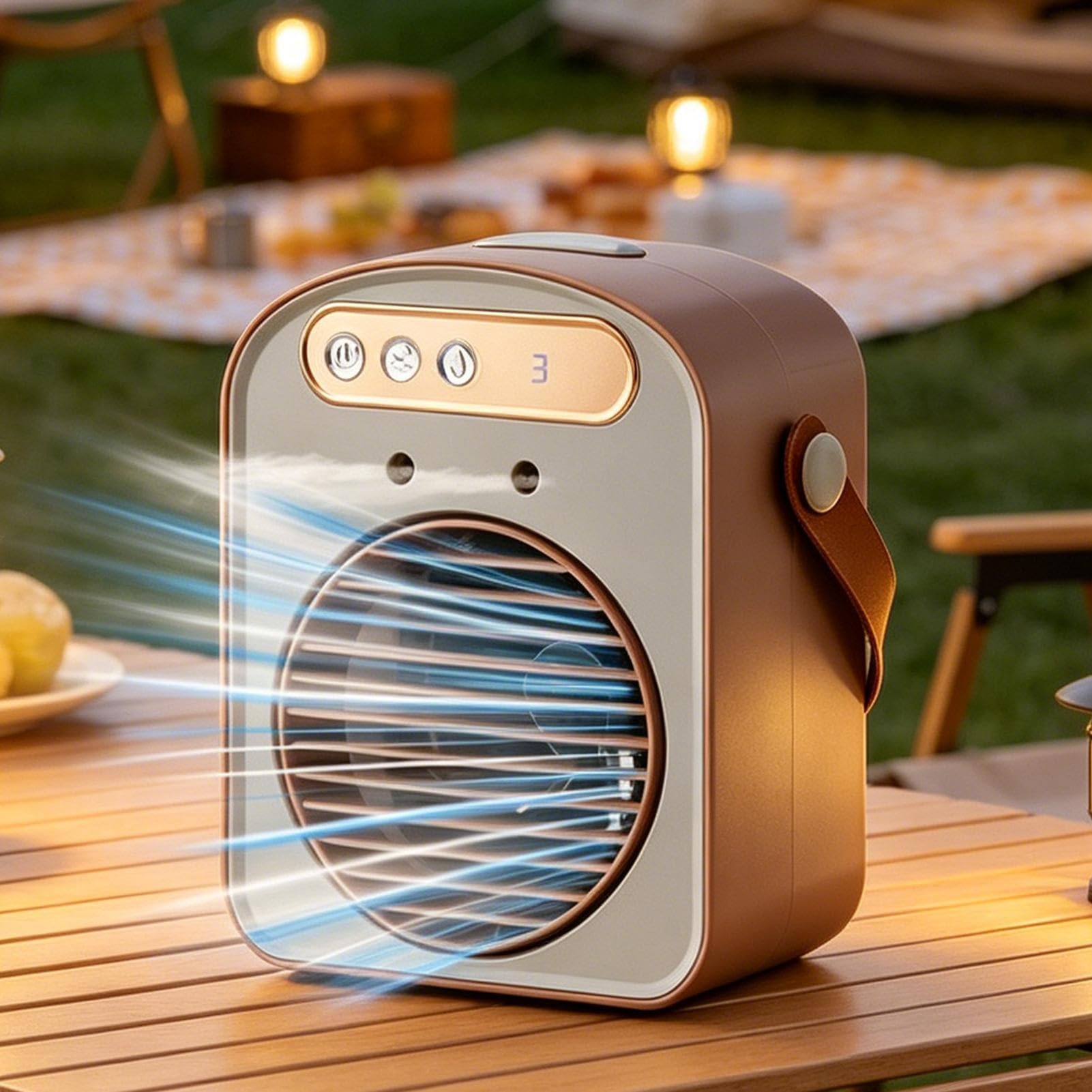 Ventilatore da scrivania per ufficio Senza pale silenzioso con | Ventilatore A Batteria Per Tavolo Per casa camera da viaggi campeggio pesca spiaggia tenda