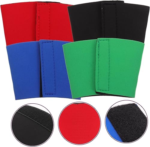 Miniatura 5 de HEMOTON 4 fundas de neopreno para tazas de silicona, tapas de taza de café, taza de viaje, botella de agua de silicona, funda de agarre de neopreno,