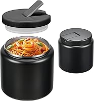 Vista 13 de Termo de sopa de 26 onzas para comida caliente para niños con tapa de hebilla, frasco de comida aislado al vacío de boca ancha a prueba de fugas