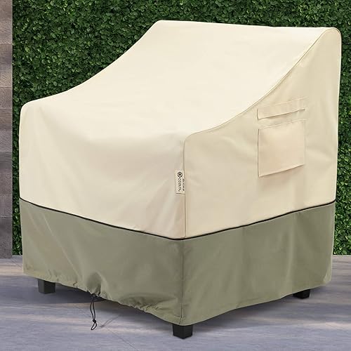 Miniatura 27 de COSFLY Fundas impermeables para muebles de patio, fundas para sillas de exterior resistentes, se adaptan a hasta 35 pulgadas de ancho x 38 pulgadas