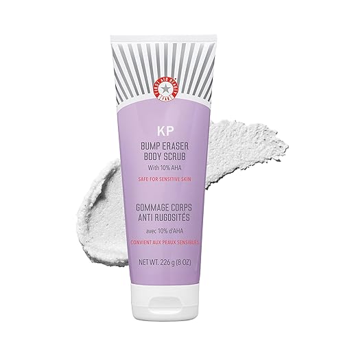 First Aid Beauty - KP Bump Eraser Body Scrub with 10% AHA, Keratosis Pilaris Skin Exfoliator with Glycolic and Lactic acids, Helps Reduce Chicken Skin Bumps, Safe for Sensitive Skin, 8 oz - Original - 8 Ounce