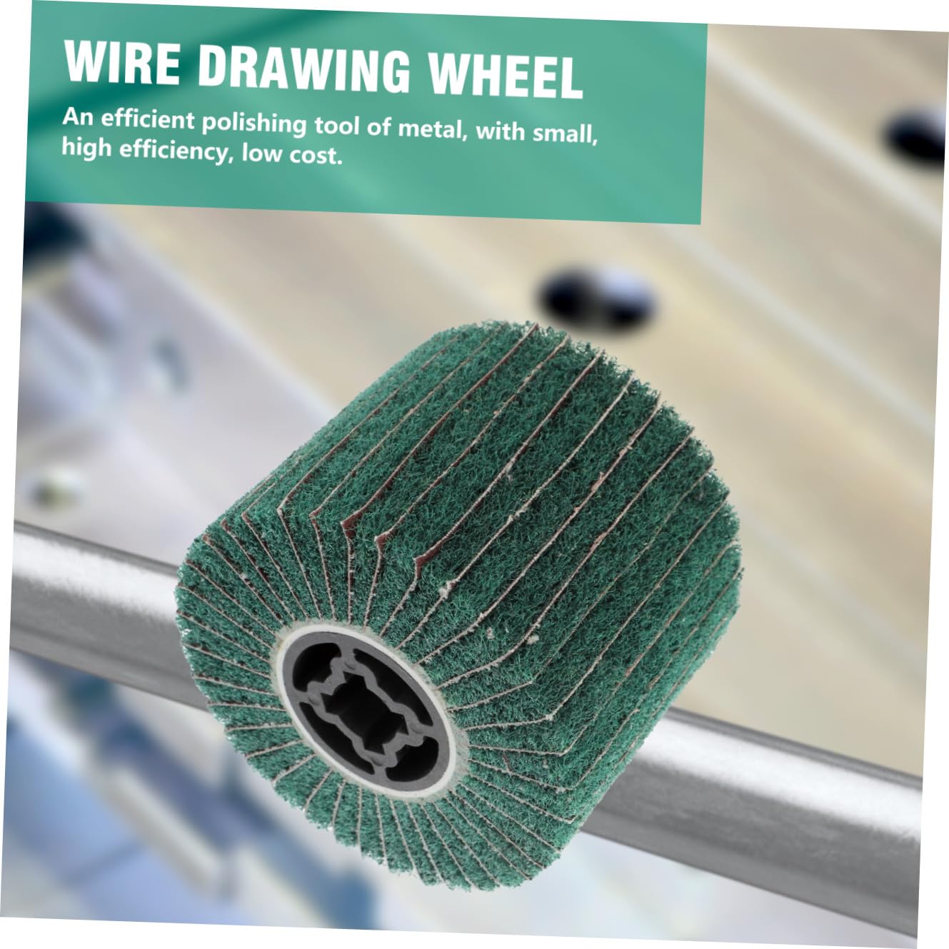 Nylon Polishing Buffing Wheel for Rotary Tool, Green Abrasive Polishing Disc Compatible with Electric Drills for Surface Deburring and Finishing