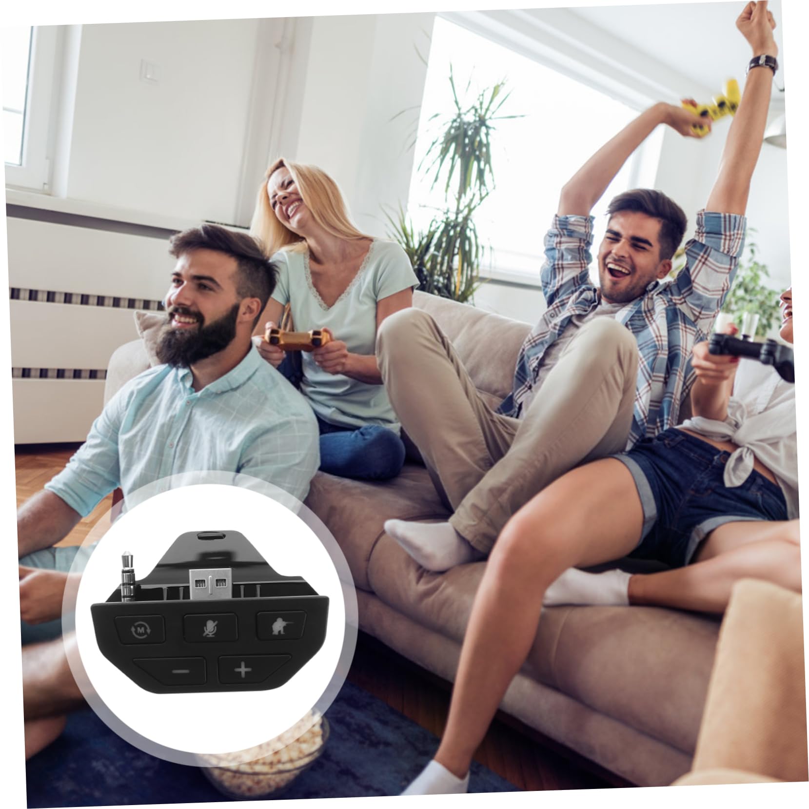DOITOOL 2stücke Game Controller Headset Adapter Für Kopfhöreranschluss Einfache Chat-audioanpassung Material Kompatibel Mit Meisten Gaming-headsets