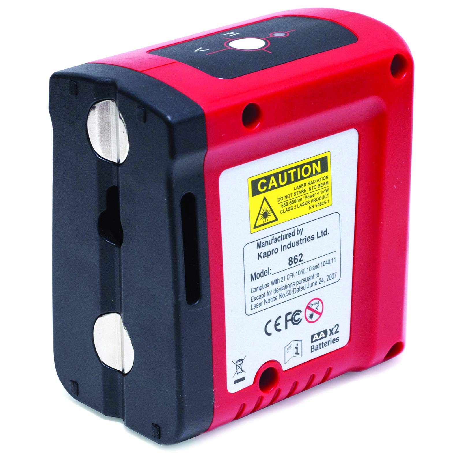 Medid 5862 Prolaser Mini Nivel autonivelante KAPRO, Rayo Rojo, Lineas Laser Horizontal, Vertical y Cruz, Rosso, Pequeño