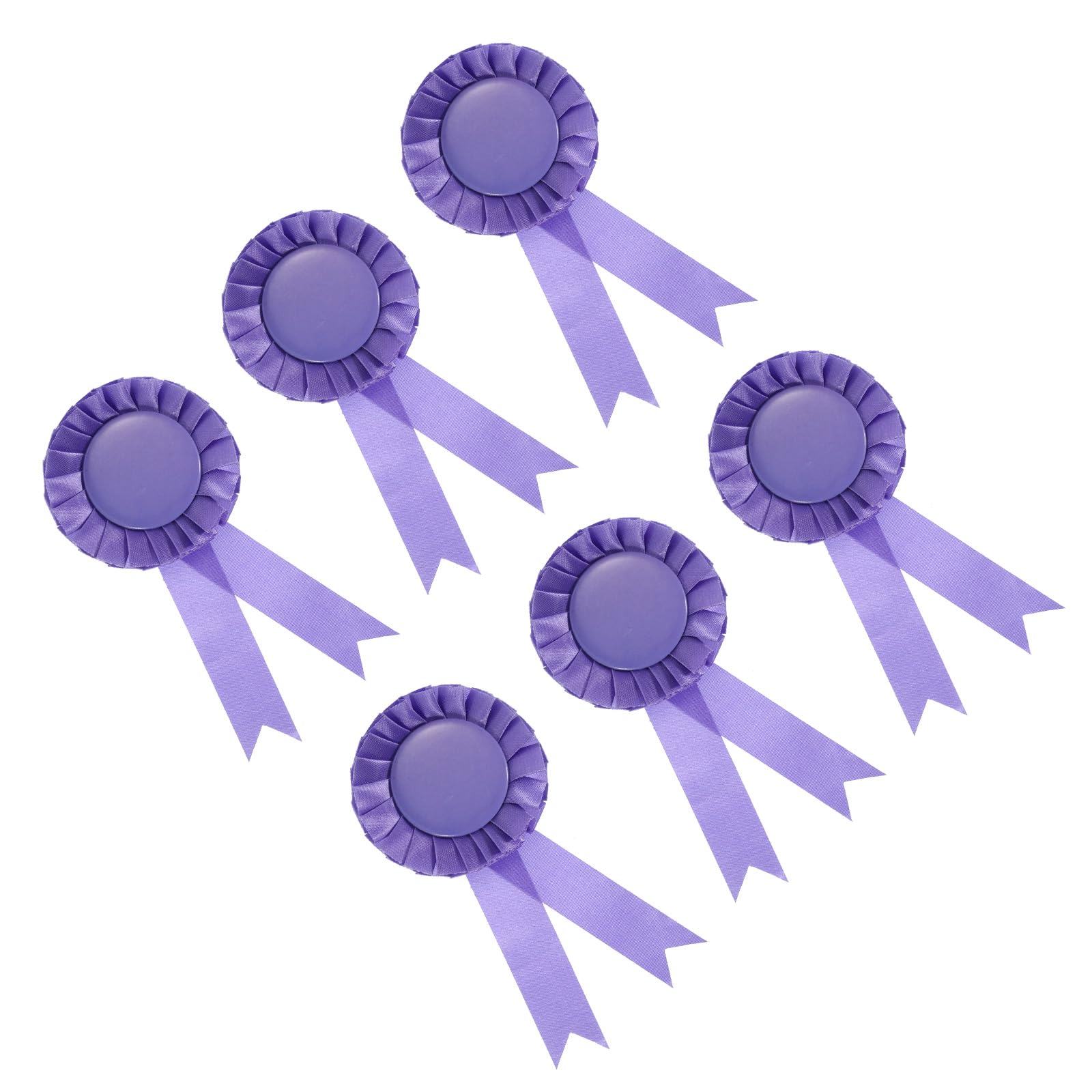 YOKIVE 6 Pcs Blank Award Ribbon, Winner Ribbons with Pin, Purple