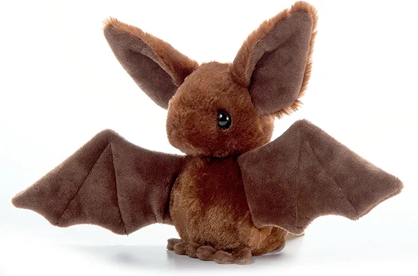 The Petting Zoo Bat Stuffed Animal Plushie, Gifts for Kids, Scoopz Wildlife Animals, Brown Bat Plush Toy 8 Inches