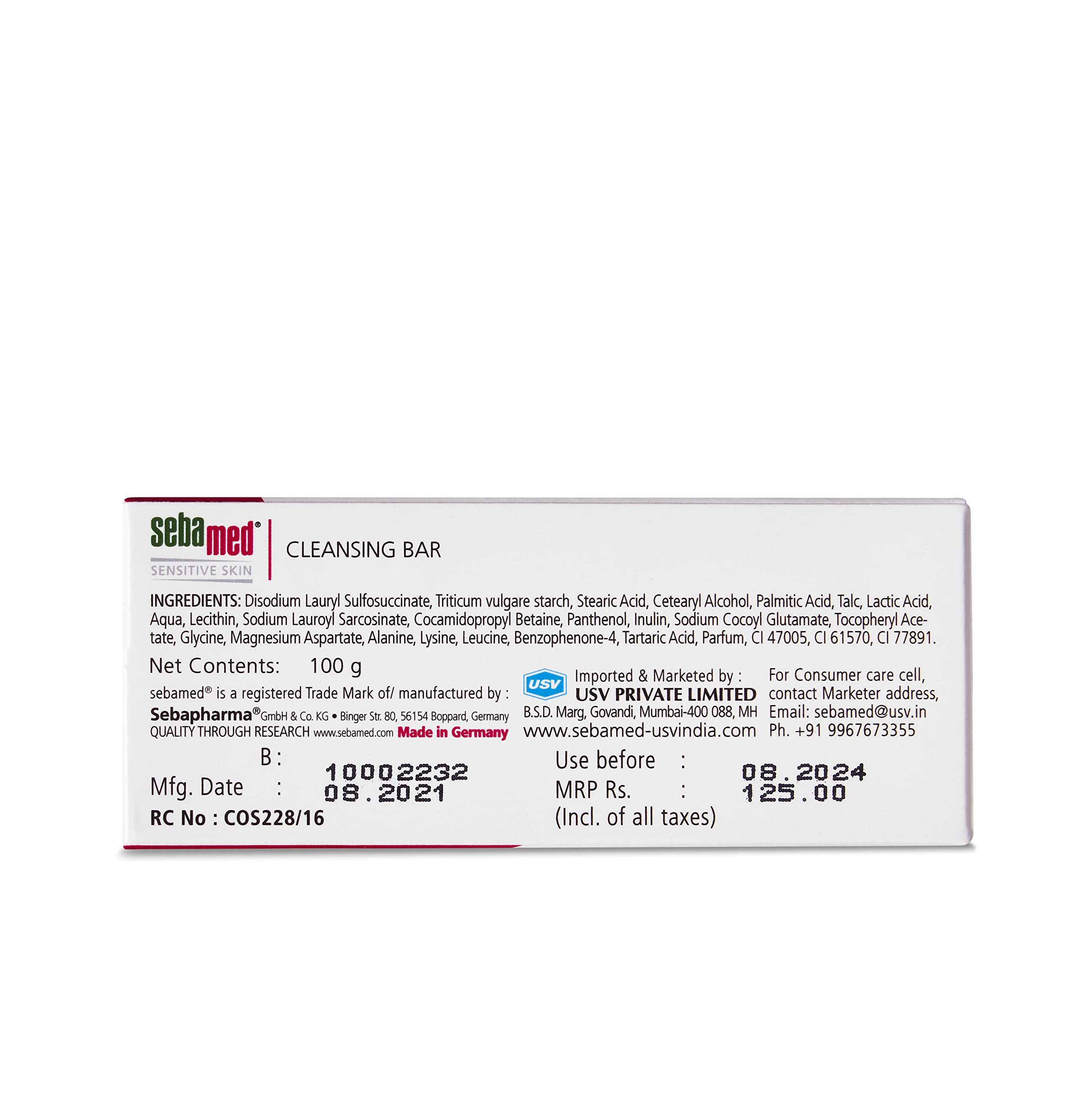 Sebamed Cleansing Bar For Sensitive And Problematic Skin, 100Gm (Pack of 4) 3