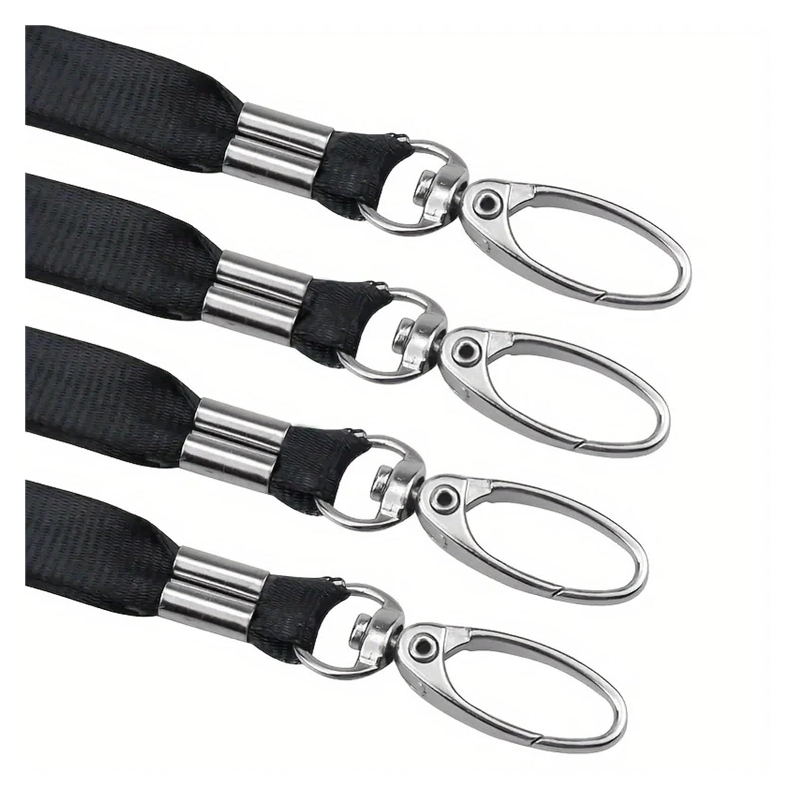 Lot de 12 cordons tour de cou avec porte-cartes et clips pivotants pour clés