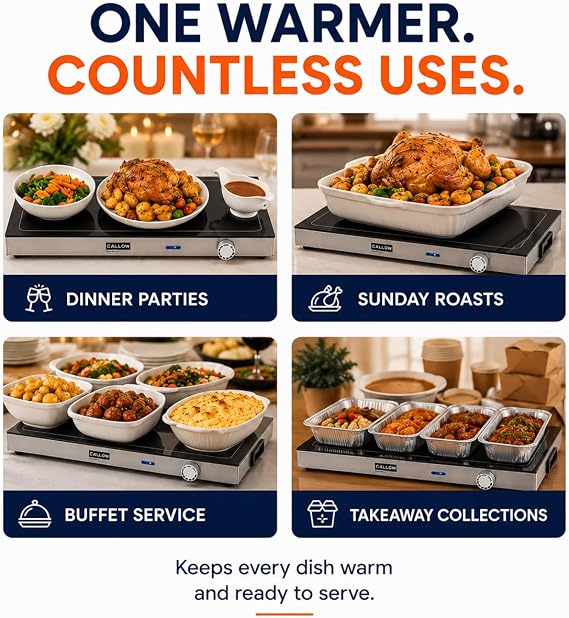 Electric Hot Plates for Keeping Food Warm – Adjustable Plate Warmer