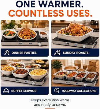 Electric Hot Plates for Keeping Food Warm – Adjustable Plate Warmer