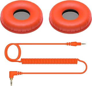 Pioneer DJ HC-CP08-M Accessory Pack with CUE1 Series Ear Pad and Cord, Orange