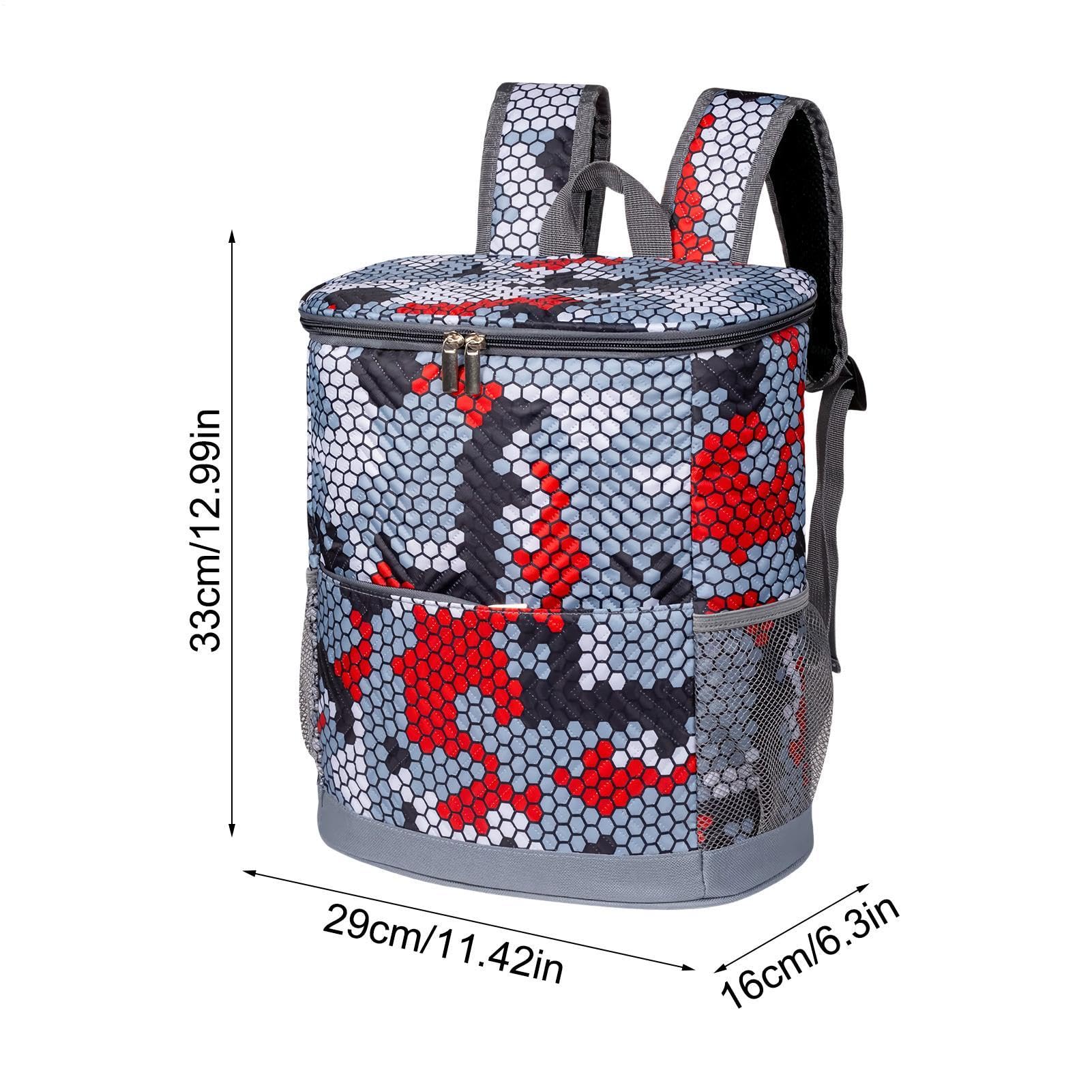Zaino refrigerante isolato – Zaino pieghevole a prova di perdite, borsa termica a prova di perdite, grande capacità 20 l, mantiene il ghiaccio 24 ore, cerniera per campeggio, spiaggia, picnic, pesca