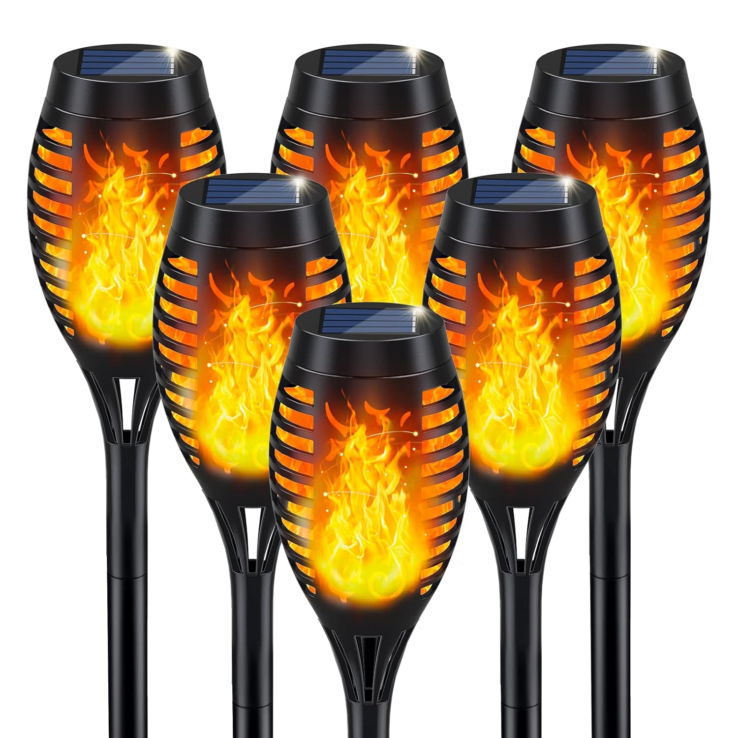 IkeeRuic Outdoor Solar Lights - Flickering Flame Torch Lights for Garden Decoration, Waterproof Solar Garden Lighting, Perfect for Patio and Outdoor Use