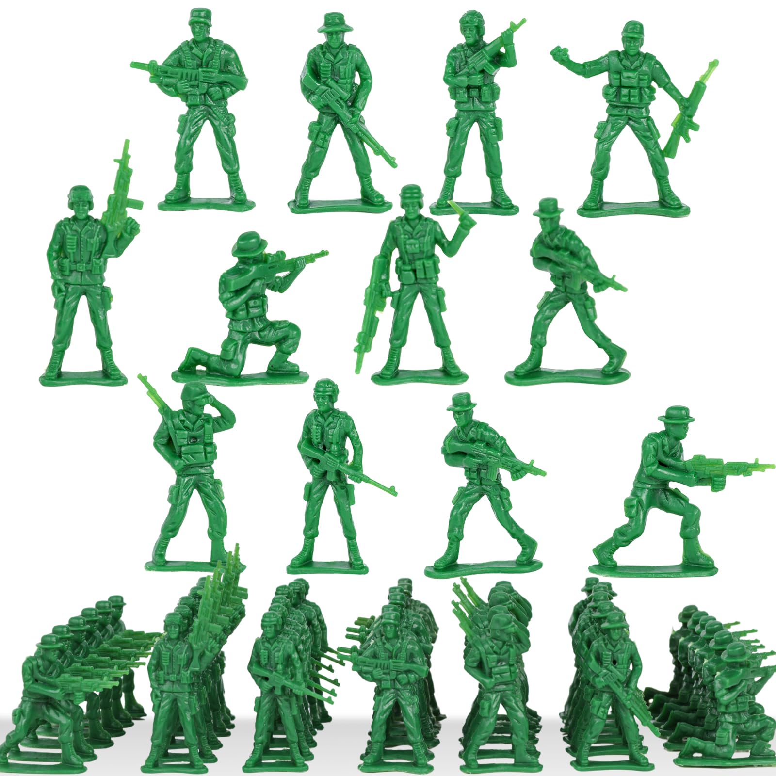 AMOR PRESENT120PCS Army Men Action Figures, Green Toy Soldiers Plastic Military Toys Playset for Kids